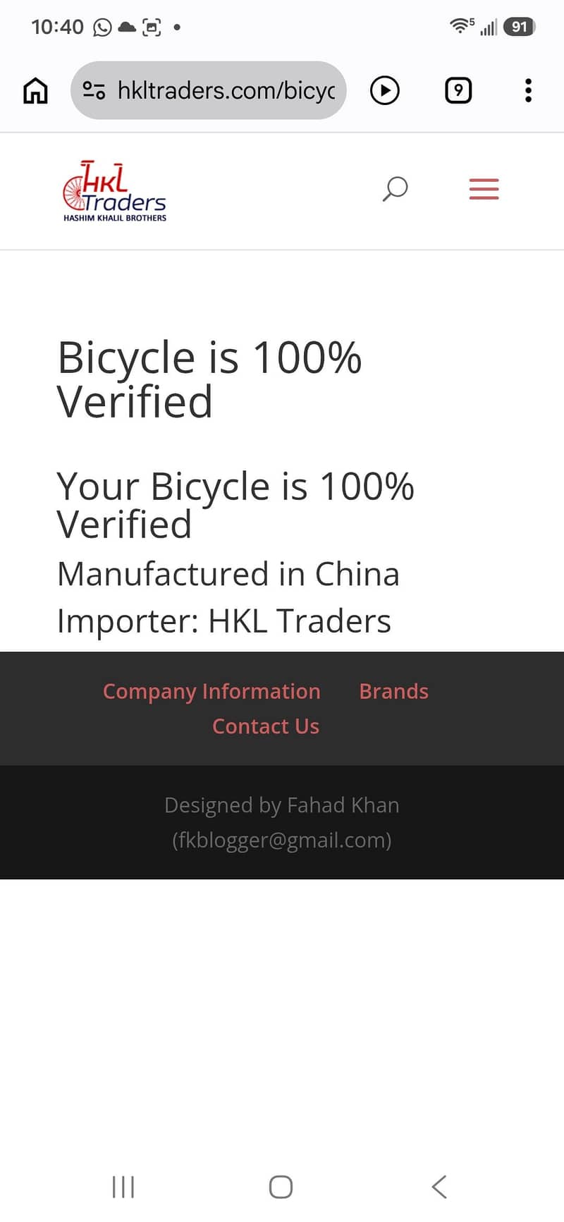 imported  bicycle medium size 16