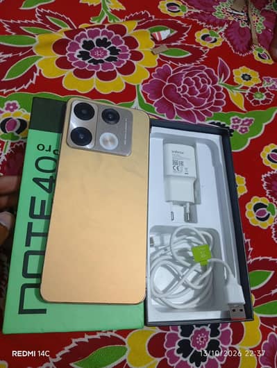 Infinix Note 40 Pro with box charger no open no repair