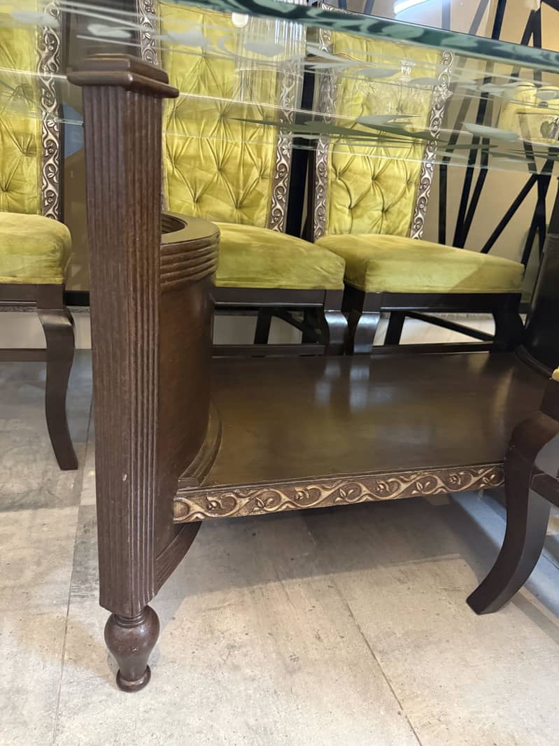 Modern six chair dining table 2