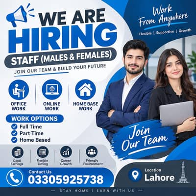 We are hiring for Full time, Part time and home base.