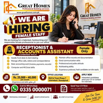 Female Staff Hiring
