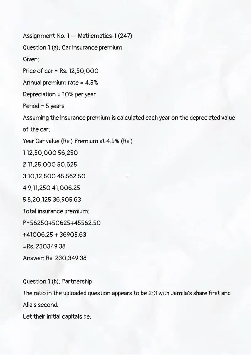 Mathematics Matric Assignment 2026 0