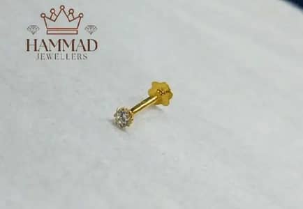 Gold Nose Pin for Ladies | Elegant & Stylish Design | Hammad Jewellers