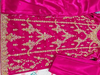 New silk heavy embroidered ready to wear suit