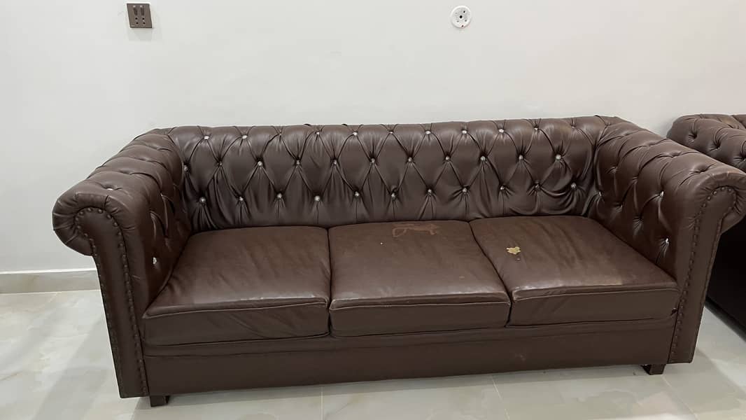 Brown sofa set 1