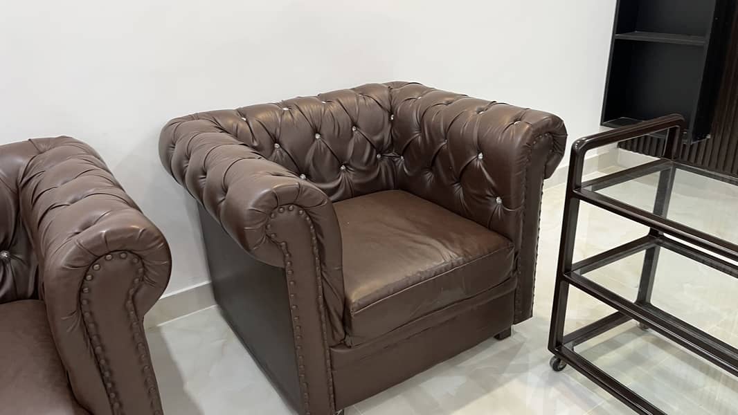 Brown sofa set 2