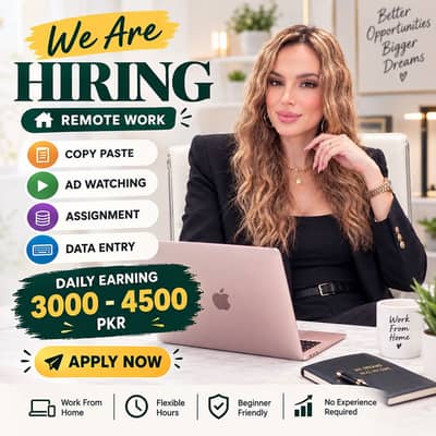 Hiring Fresh Females , Students, House wifes for online work from home