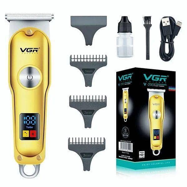 VGR V-290 Professional Hair Clipper & Trimmer – Rechargeable, Stainless Steel Blades, Low Noise, Cordless Grooming Machine for Men Highlights / Key Features:  Professional Hair Clipper & Trimmer