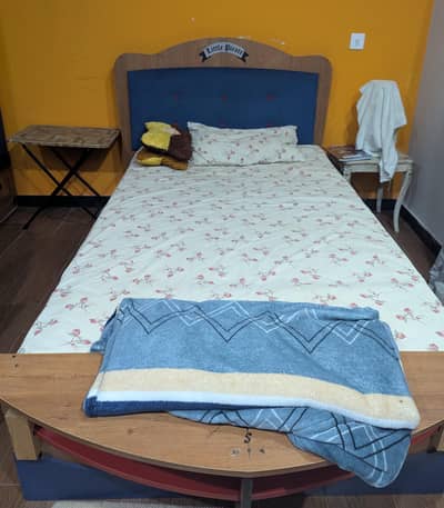 bed and room wardrobe