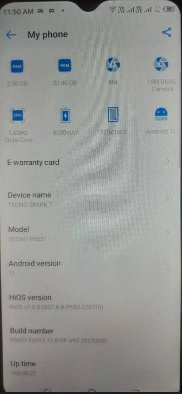 Tecno Spark 7 0