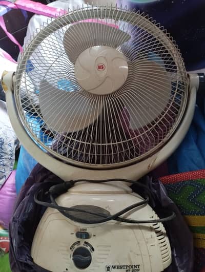 Westpoint rechargable fan with light opbtion