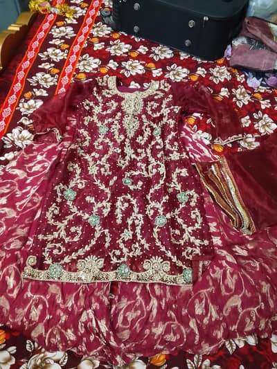 fully embellished organza shirt , new Condition