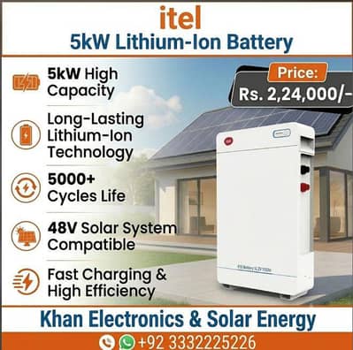 Itel Lithium ion Battery 51.2 Volts