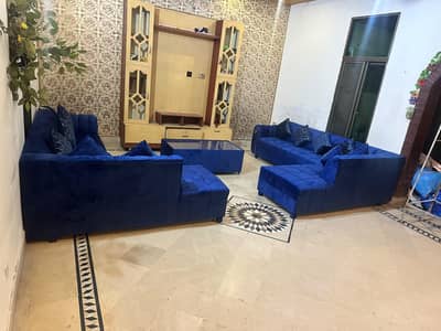 L shaped sofa set 12 seater's and table sale in Faislabad