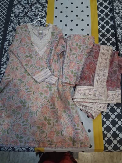 Branded embroided ready to wear dress