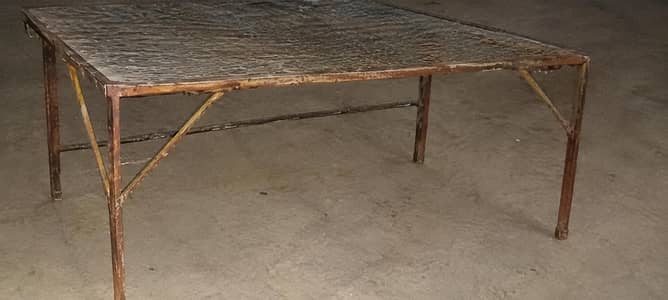 Used Heavy Duty Iron Shop Table for Sale