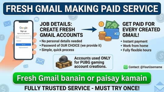 gmail making paid work service job