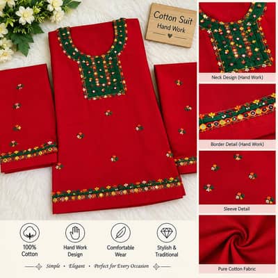 cotton hand made embroidery designs