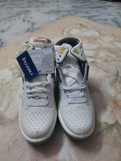 Servis White Long Cheetah Shoes Two Pairs