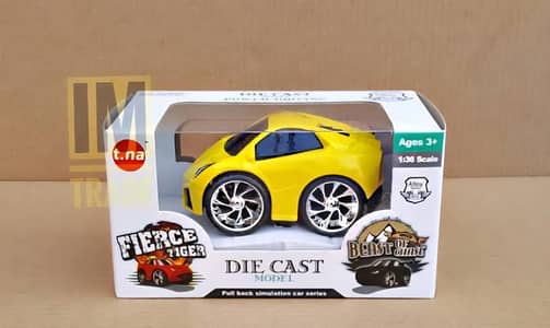 Yellow 1:36 Scale ABS Toy Car for Kids 3+