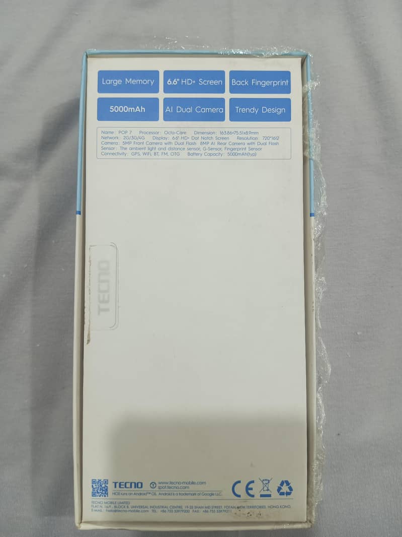Tecno Pop 7 Complete Box 19
