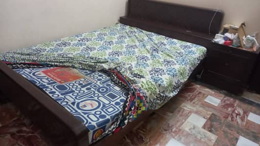 Bed, Dressing Table, Side Table