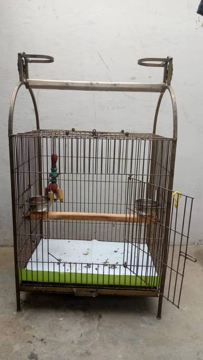 Heavy Iron Parrot Cage - Raw Pahari