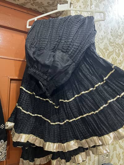 Heavy fancy wear 10/10 condition black organza zari work