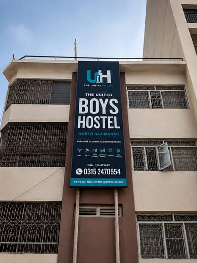 The United Boys Hostel-North Nazimabad Block F Karachi | Furnished