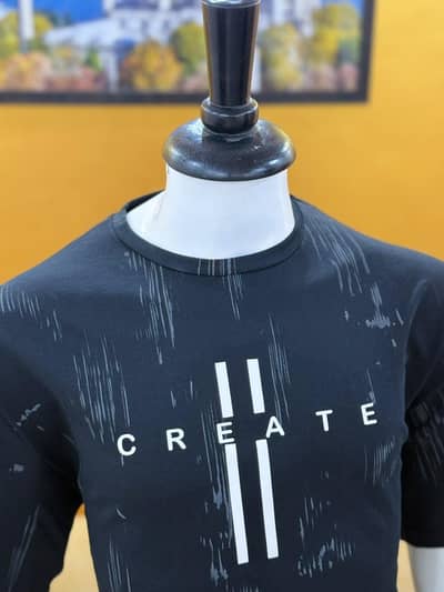 Men's Premium Black Printed T-Shirt
