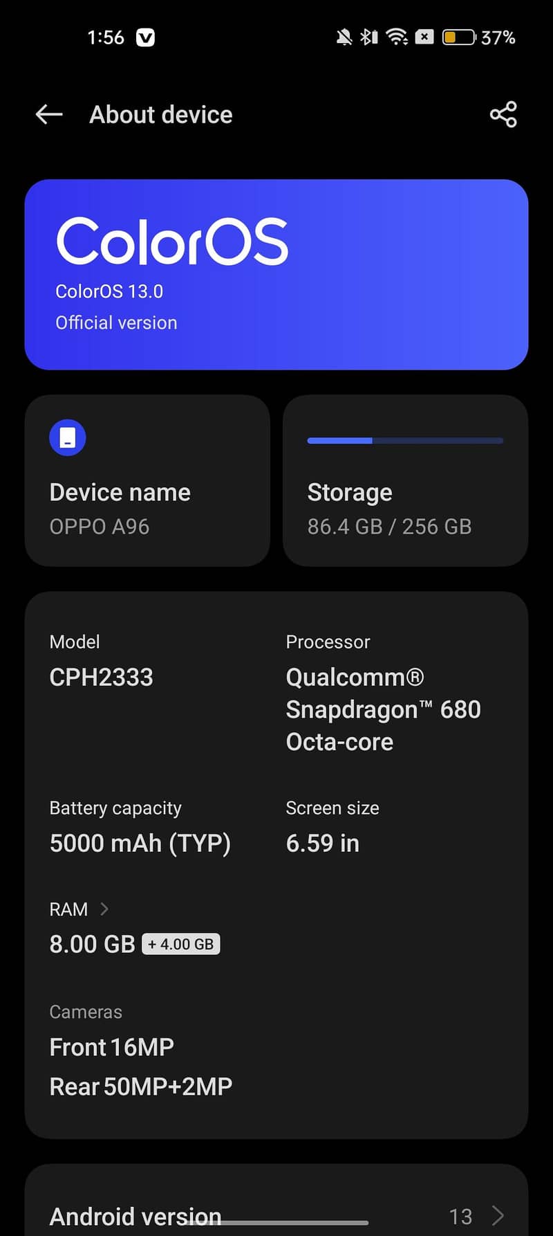 OPPO A96 3