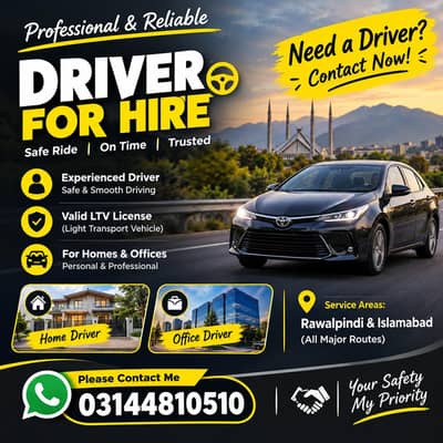 Experienced Personal & Family Driver Available
