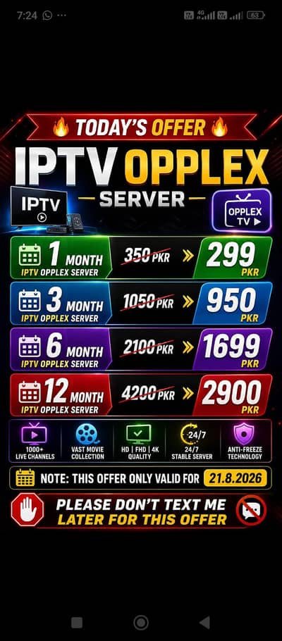 Premium IPTV Service Affordable Packages 03039908152