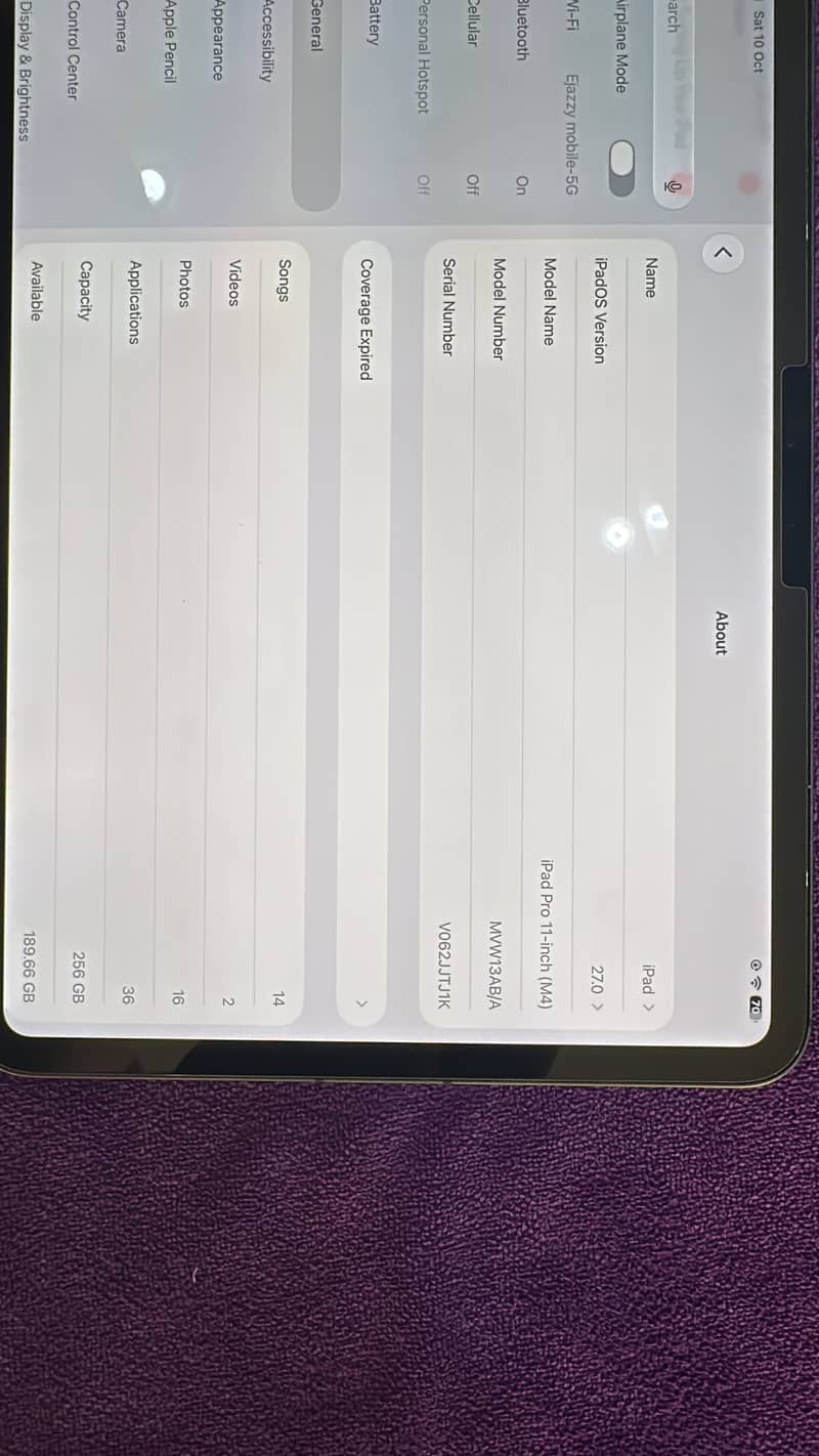 iPad pro 11 inch M4 cellular 7