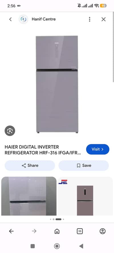 Haier inverter Fridge 316 Rose Gold display wali 1Month used