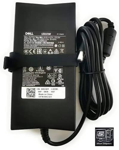 • Dell 130W 19.5V 6.67A Laptop Charger - 4.5mm x 3.0mm Black Slim Pin