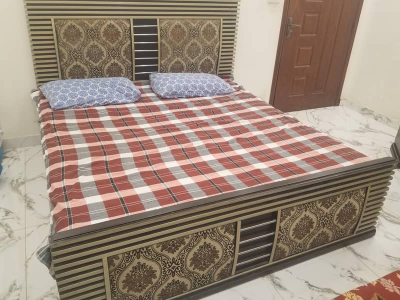 Bed + Side Table + Dressing Table+ Bed Mattress+Pillow 0