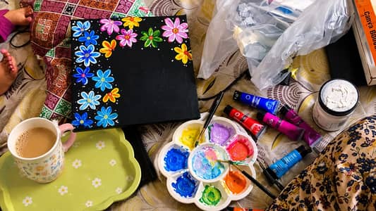  Beautiful Handmade Floral painting 