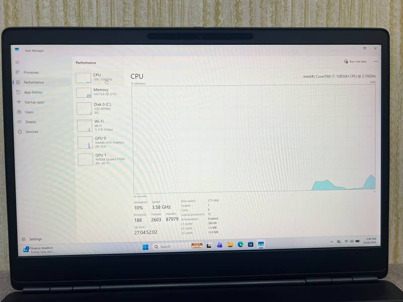 Dell Precision 7550 Mobile Workstation 11