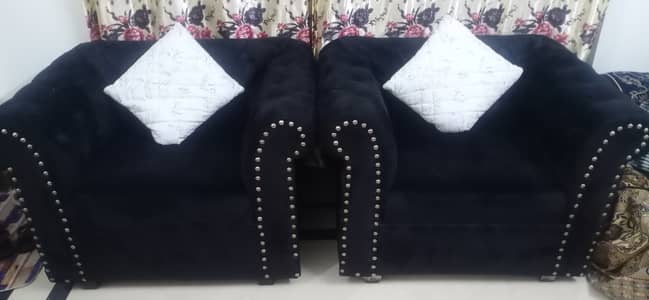5 SEATER SOFA SET BLACK