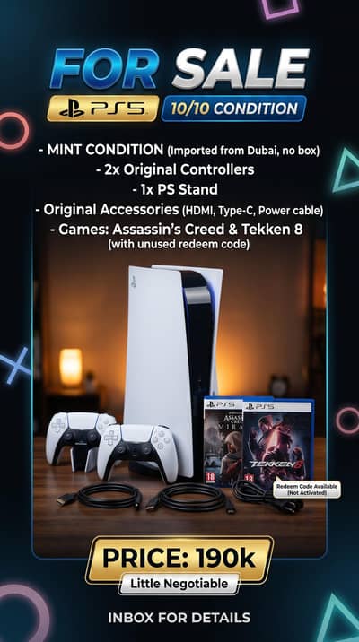 PS5 with Tekken 8