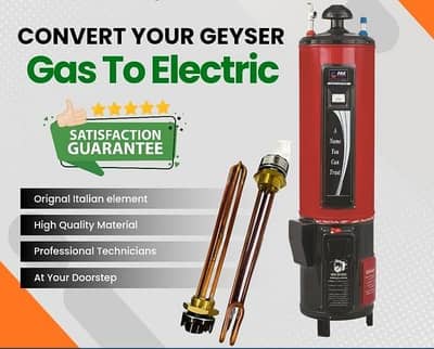 apna gas geyser electric+ gas me convert karwain ghr bethe