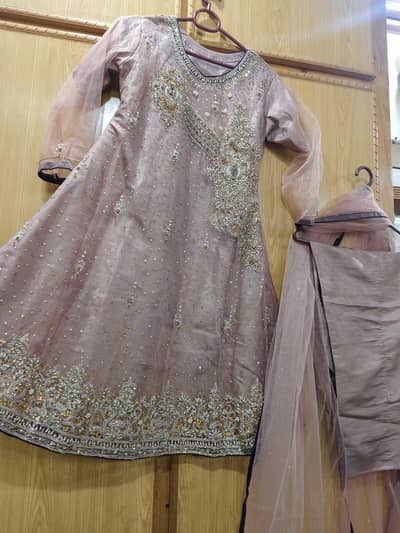 ALine Fancy 3 piece Suit (Tea pink )