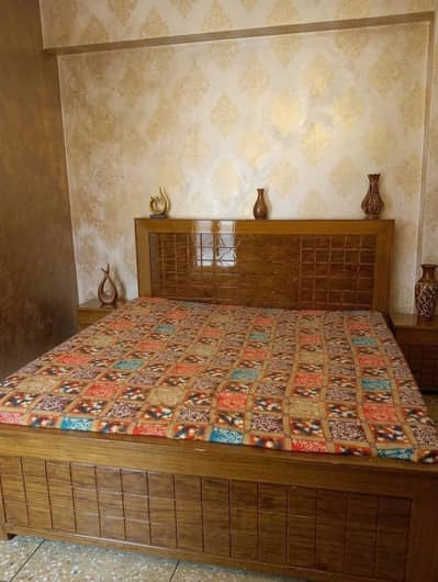 only Double bed without mattress for sale