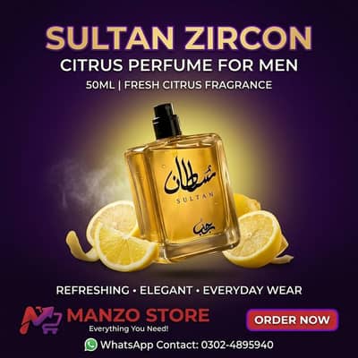 SULTAN ZIRCON CITRUS PERFEUME 50ML FOR MEN