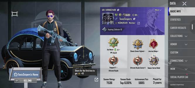 pubg mobile Glacier Acount for sell