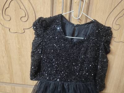 black sequence work new frock