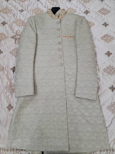 Designer Haroon's Complete Groom Sherwani and Kulla Set
