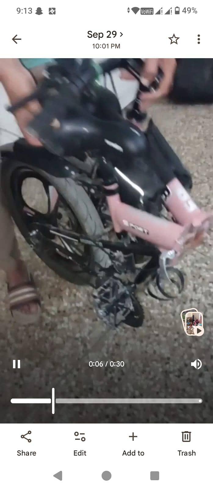 Foldable racing bicycle 4