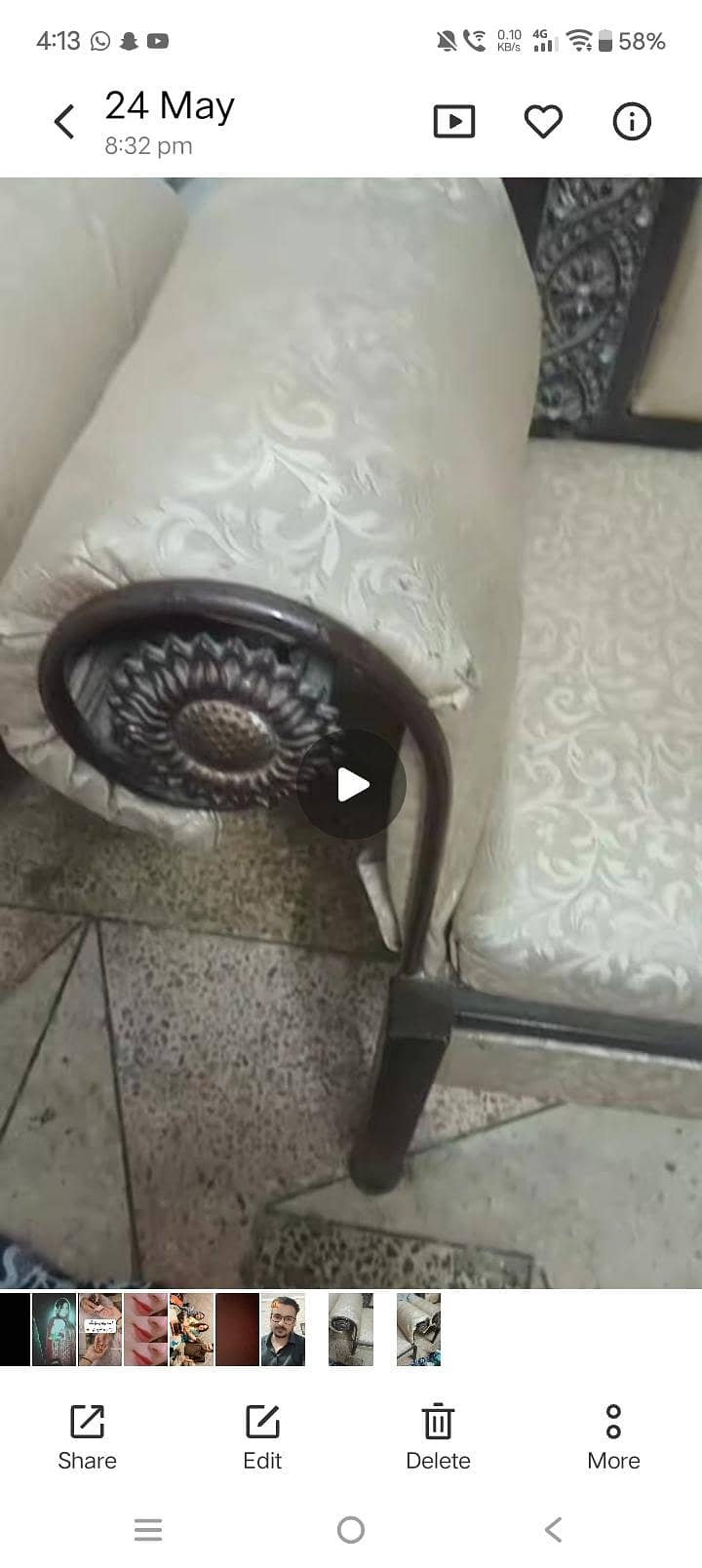 solid iron sofa set 3